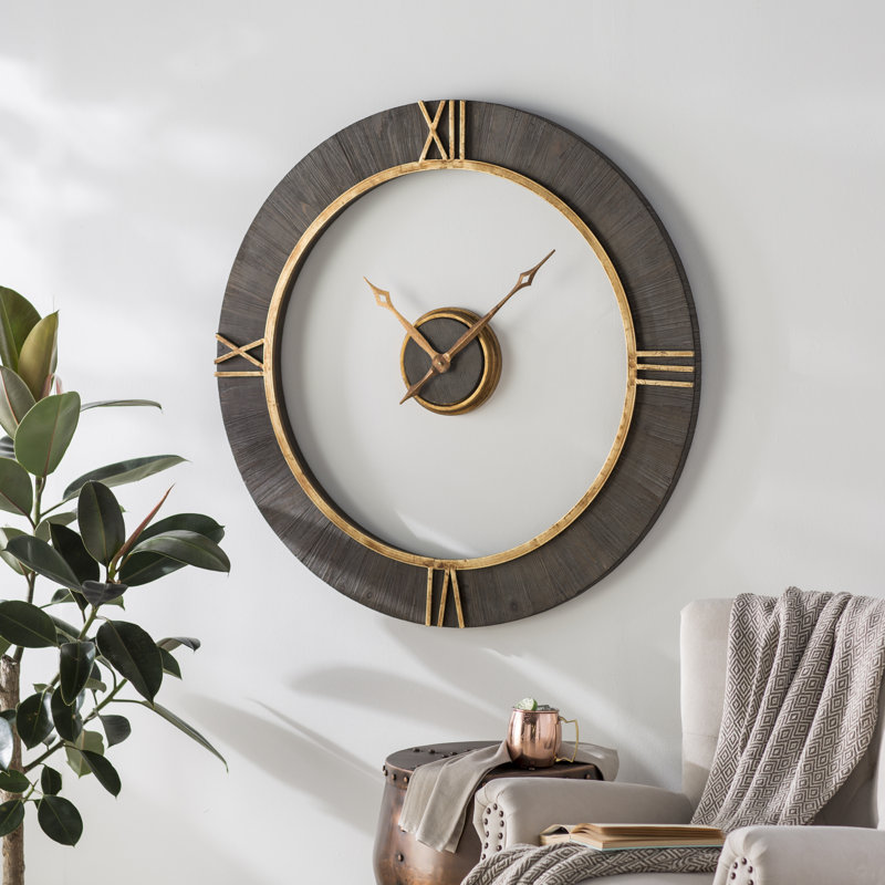 Everly Quinn Oversized Modern 39" Wall Clock & Reviews Wayfair